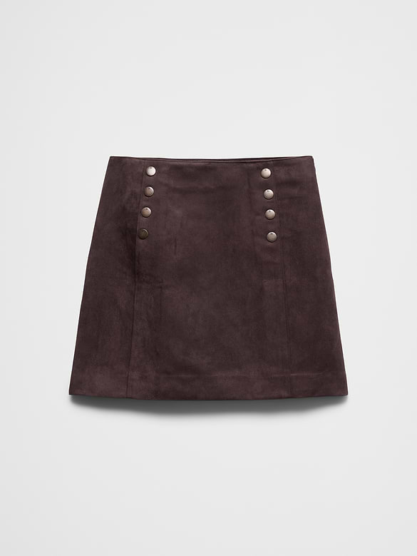 Vegan Suede Mini Skirt