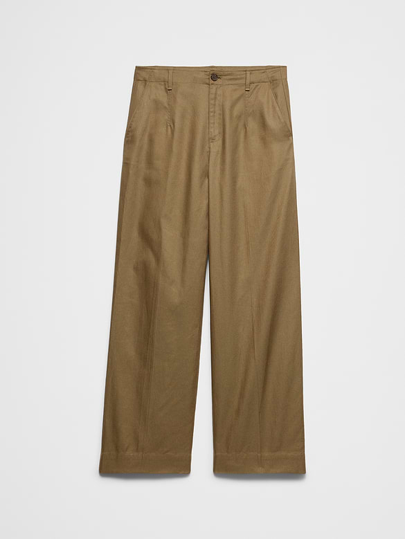 Straight High-Rise Twill Pant