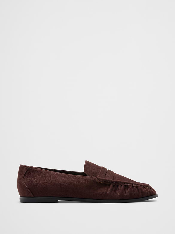 Vegan Leather Gathered Loafer