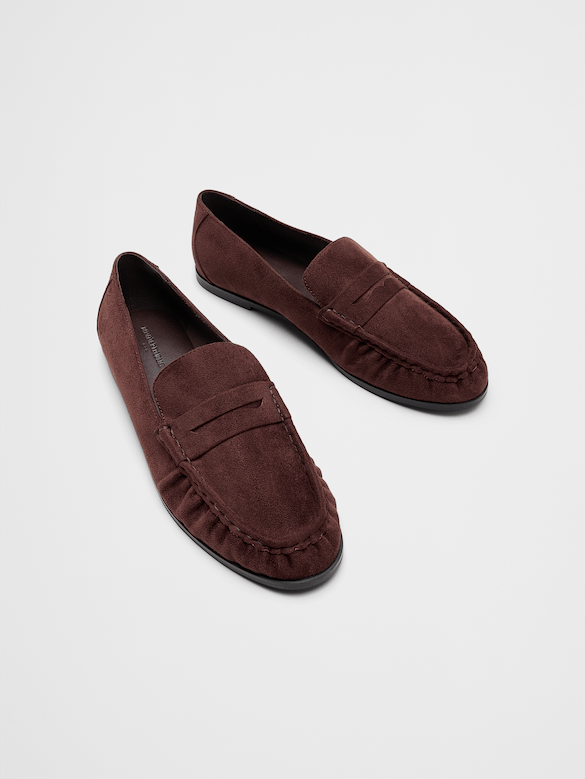 Vegan Leather Gathered Loafer
