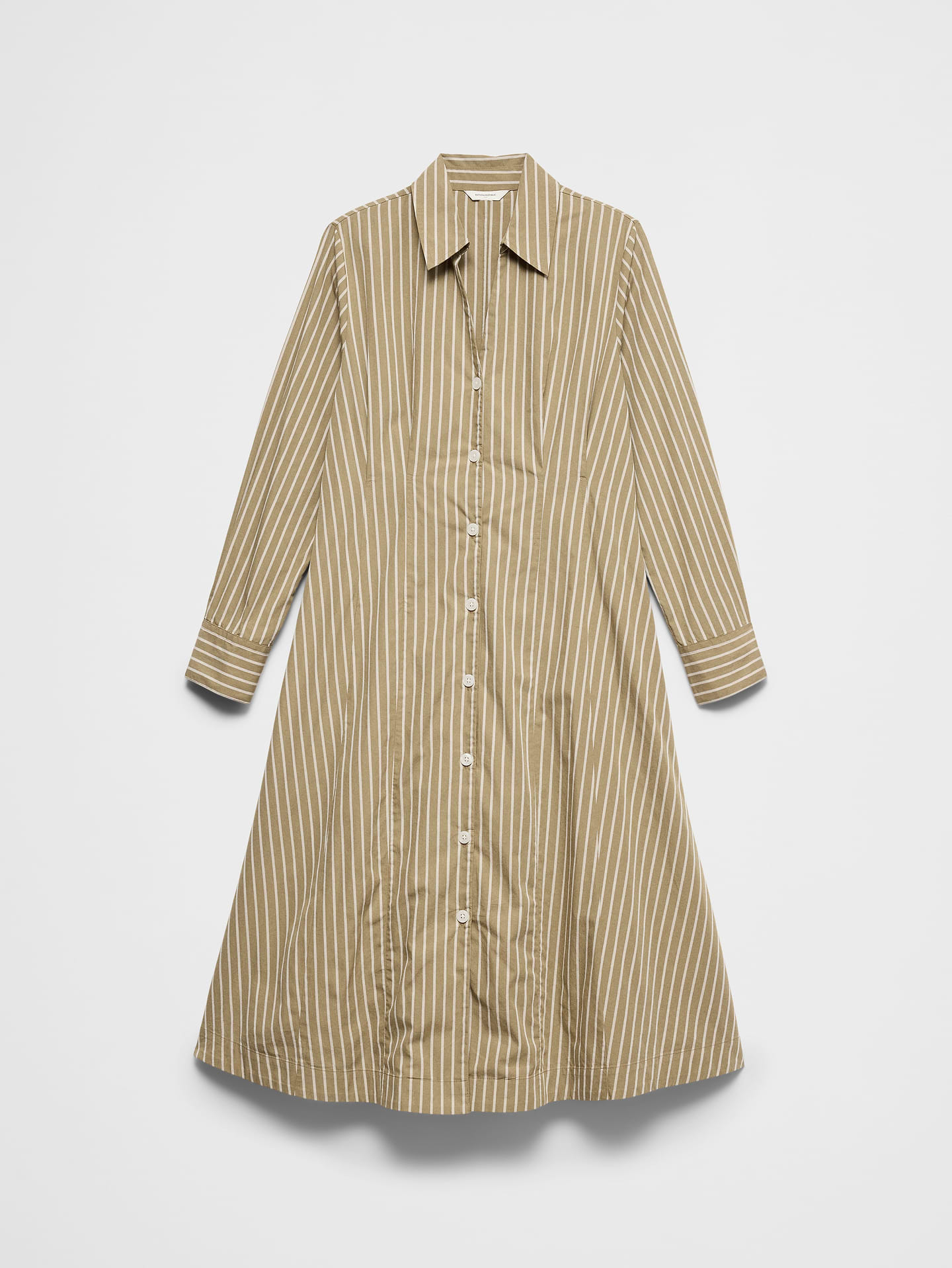 Image number 4 showing, Seamed-Waist Midi Shirtdress
