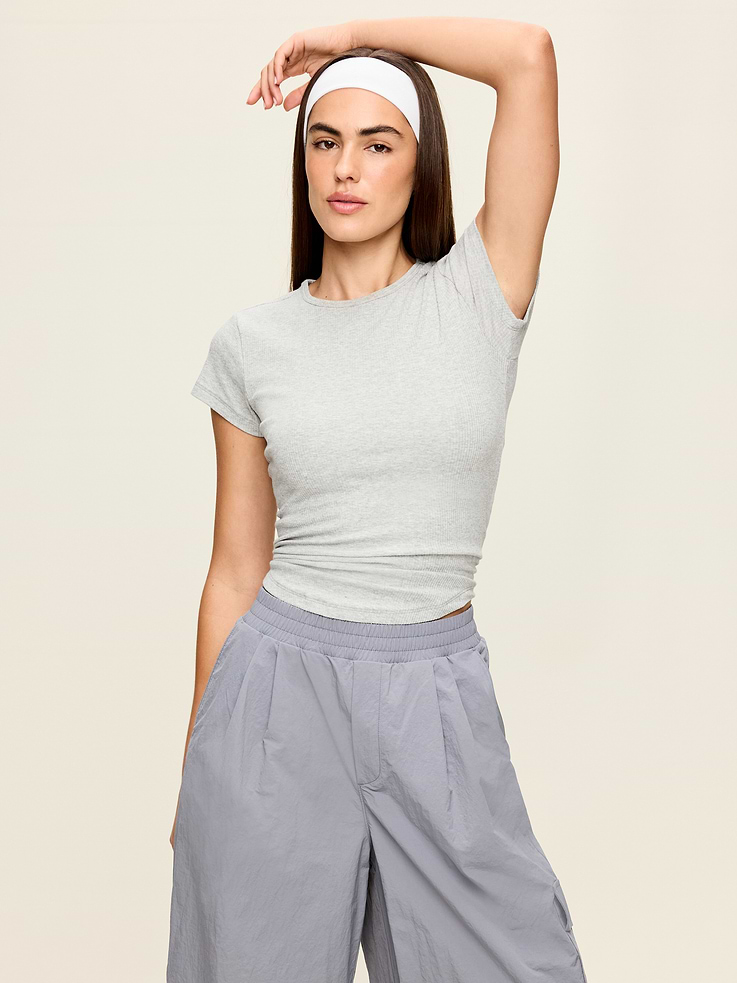 Image number 1 showing, CloudLite Crew-Neck Ribbed T-Shirt