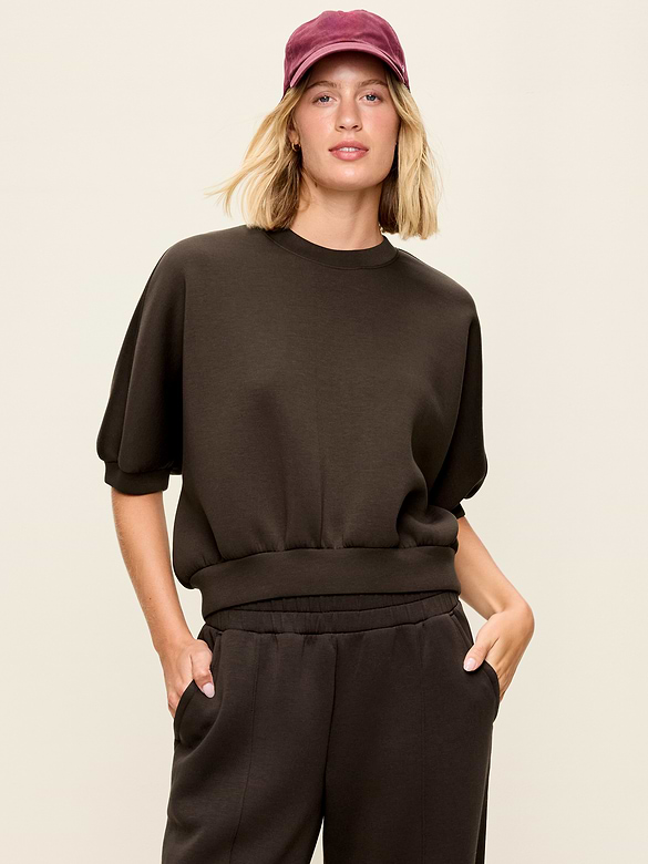 Bounce Fleece Dolman-Sleeve Top