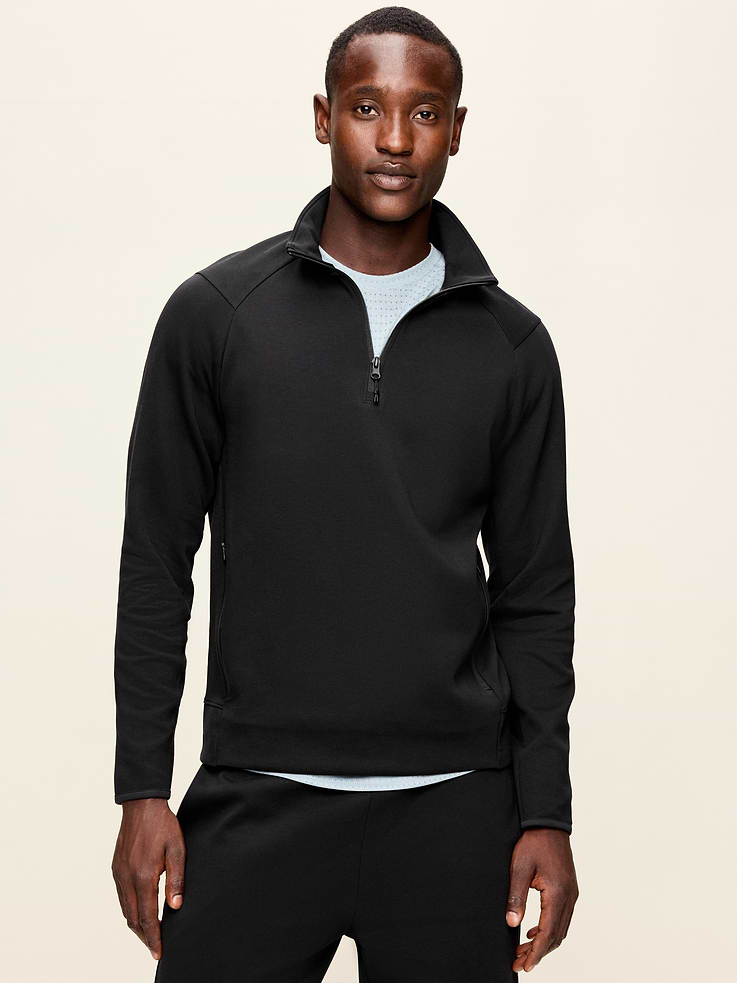 Image 1 of 5, Featuring Dynamic Fleece. Soft, breathable cotton blend that's made to move., mock neck, long sleeves, zippered side pockets, pullover style, breathable, 4-way stretch, Product #909555