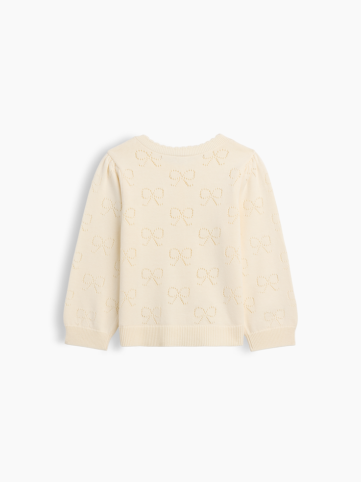 Image number 2 showing, babyGap Puff Sleeve Pointelle Cardigan