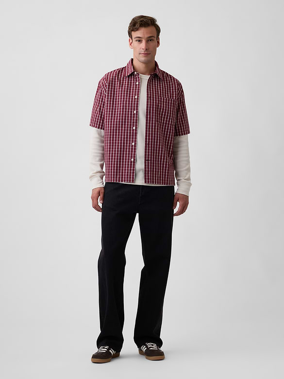 Poplin Shirt in Boxy Fit