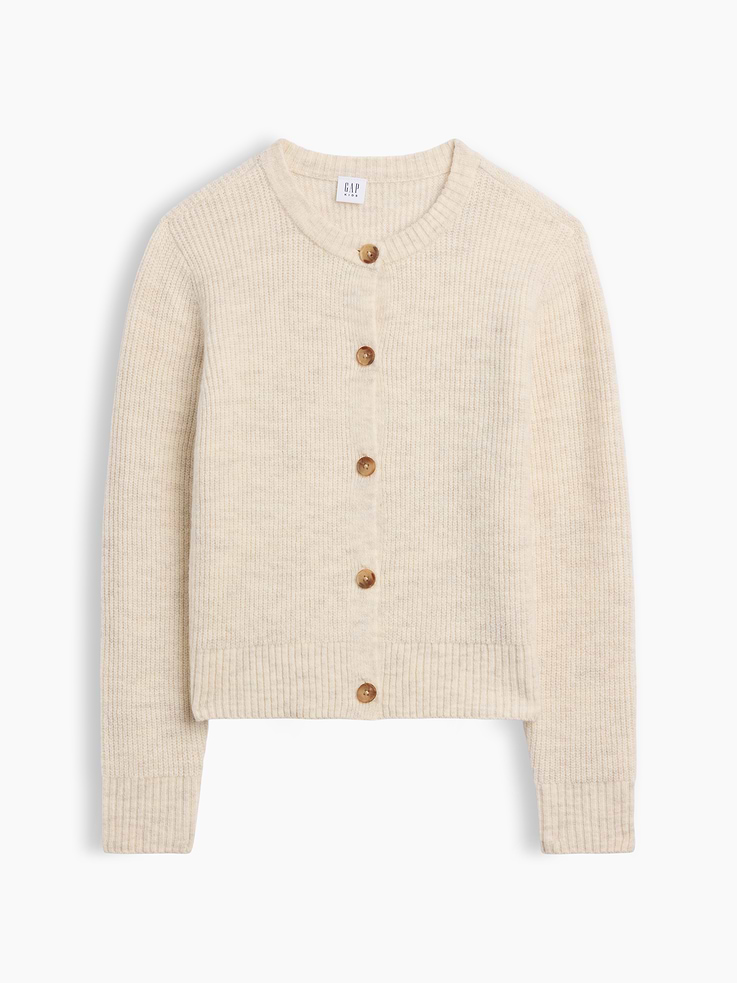 Image number 1 showing, Kids Relaxed Shaker-Stitch Cardigan