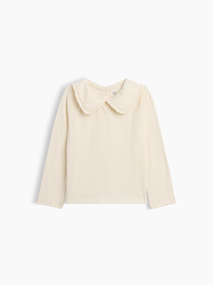 Image 1 of 3, Soft jersey knit., Long sleeves., Peter Pan collar, buttons at back., Select styles have allover print or stripes., Product #1178452