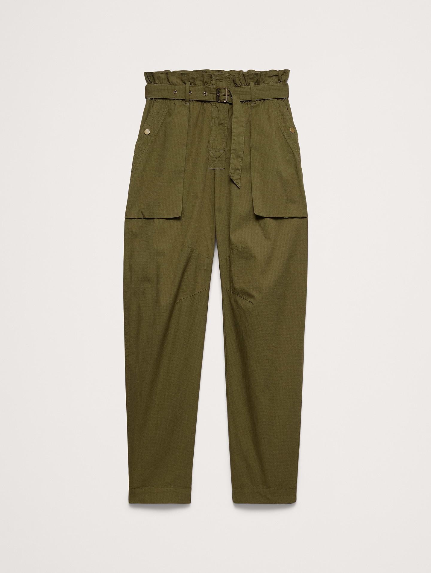L'image numéro 5 présente Pantalon à taille froncée en coton indéchirable