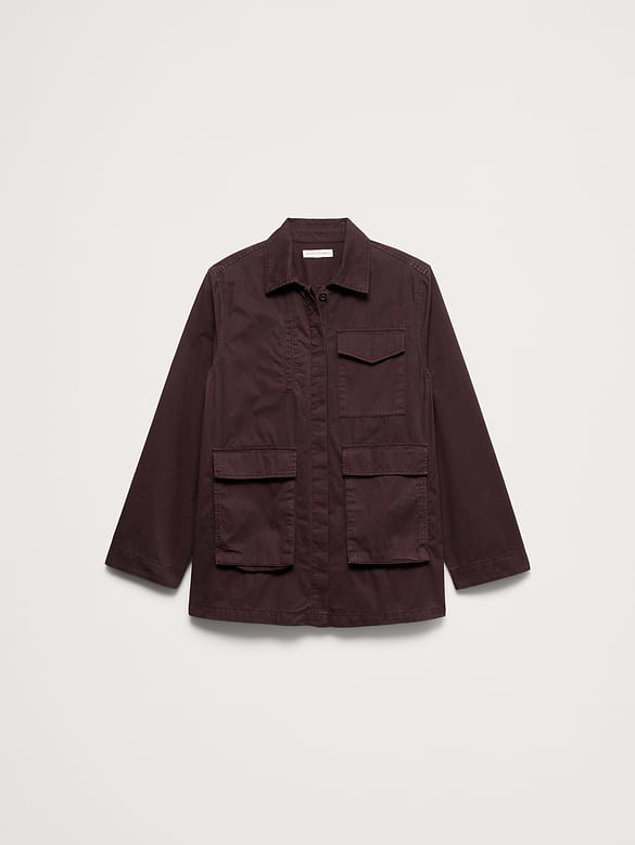 Cotton Twill Shirt Jacket