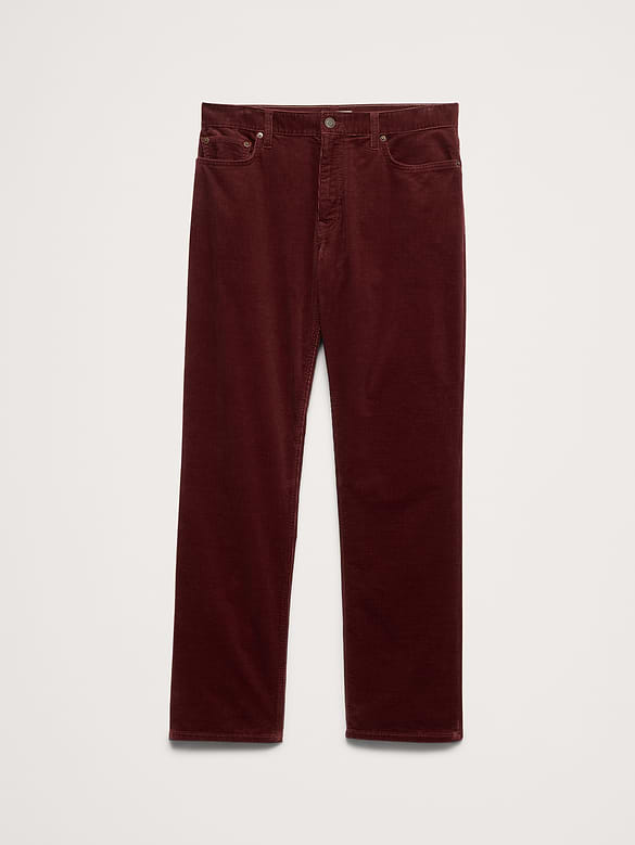 Pantalon Voyageur droit en velours côtelé