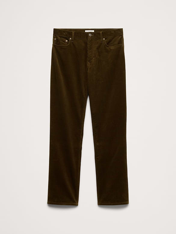 Pantalon Voyageur droit en velours côtelé
