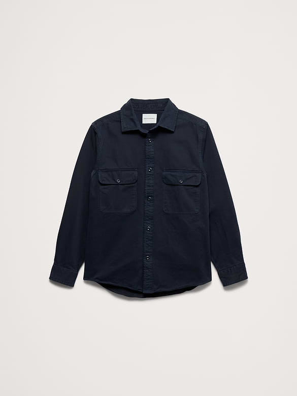 Cotton Twill Shirt Jacket