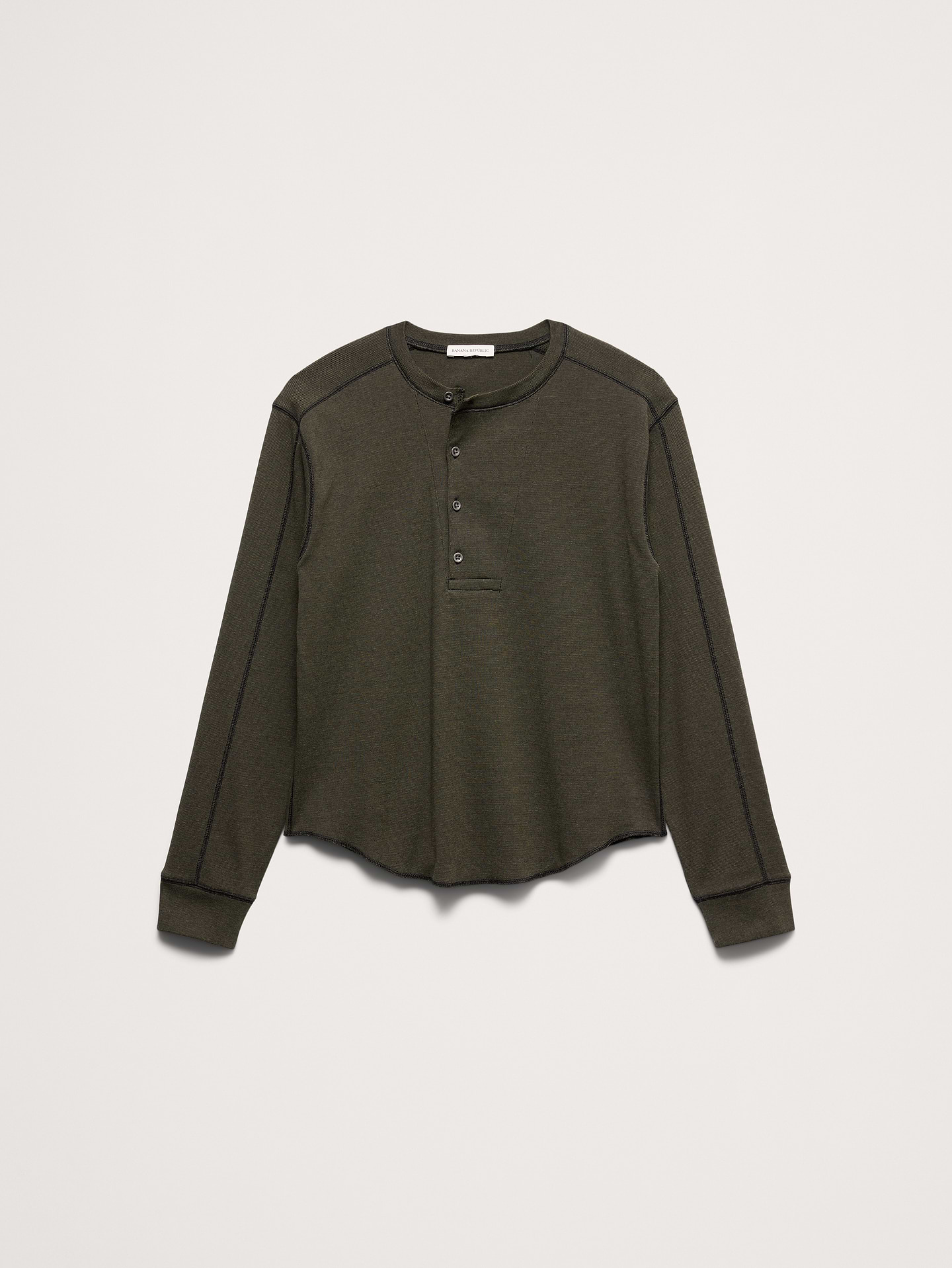 Image number 4 showing, Ribbed Cotton Henley T-Shirt
