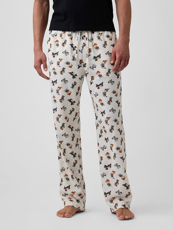 Peanuts Relaxed Print Flannel PJ Pants