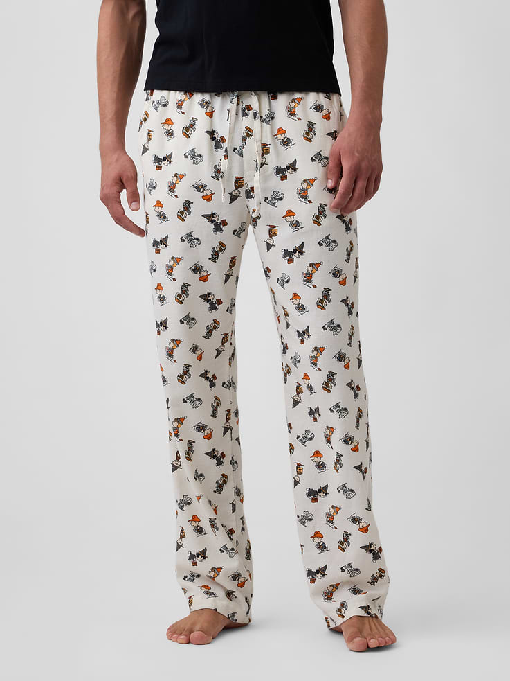 Image number 3 showing, Peanuts Relaxed Print Flannel PJ Pants