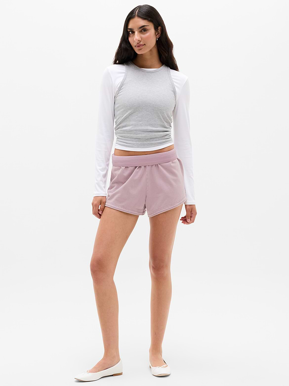 Airy Cotton Terry Snow Wash Shortie
