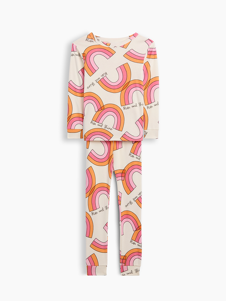 Image number 1 showing, babyGap Rainbow Print PJ Set