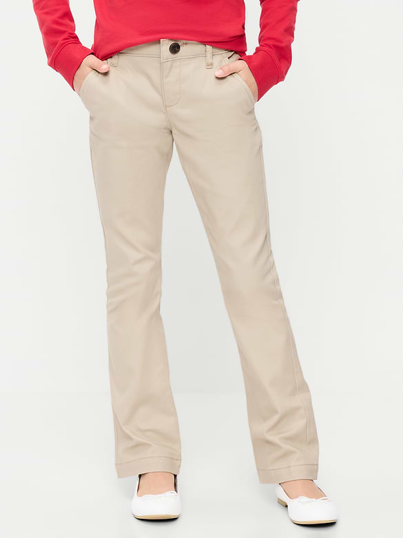 Pantalons d'uniforme extensible en sergé pour fille