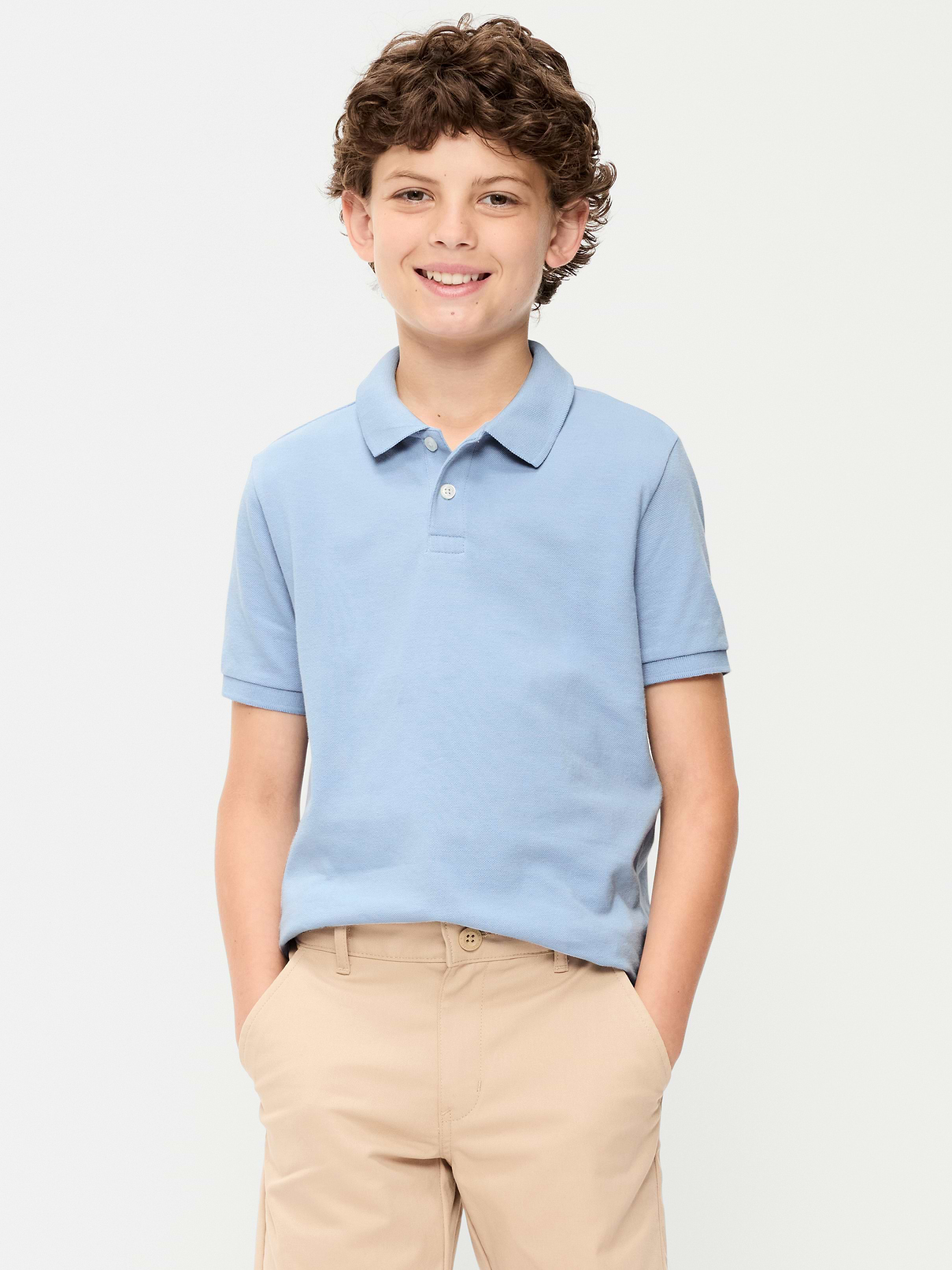 Image number 1 showing, School Uniform Pique Polo Shirt for Boys
