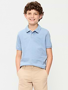 Image number 1 showing, School Uniform Pique Polo Shirt for Boys