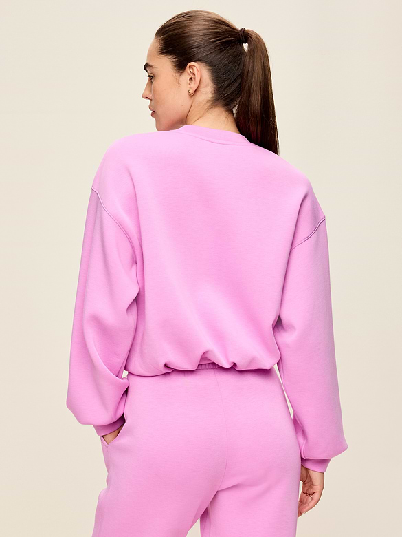 Bounce Fleece Bubble-Hem Sweatshirt