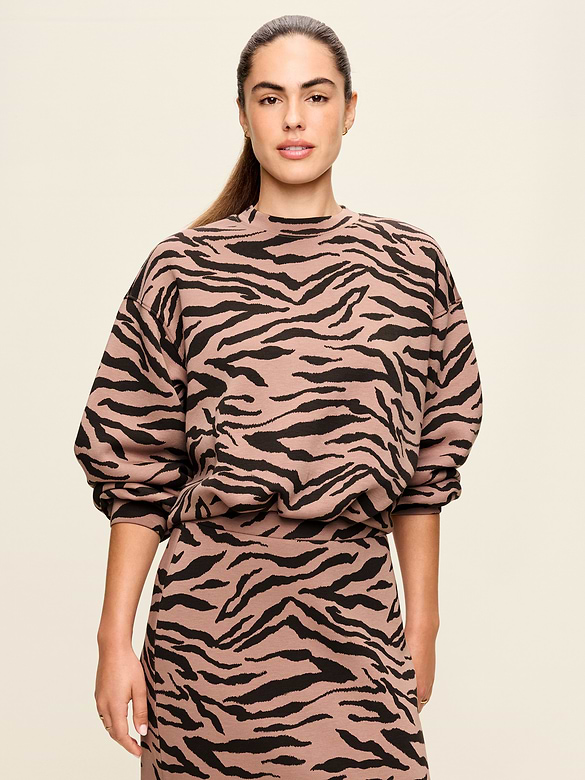 Bounce Fleece Bubble-Hem Sweatshirt