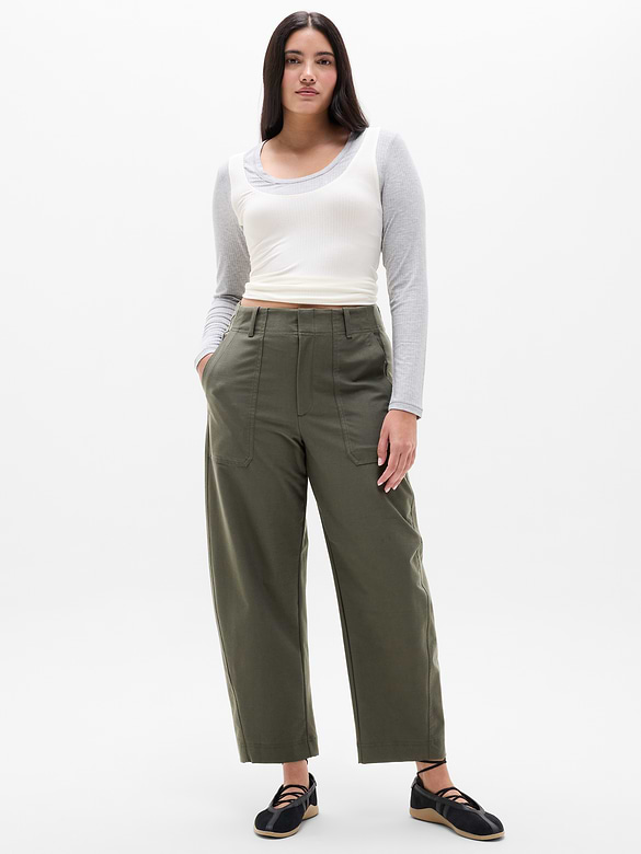 Skyline High Rise Barrel Leg Pant