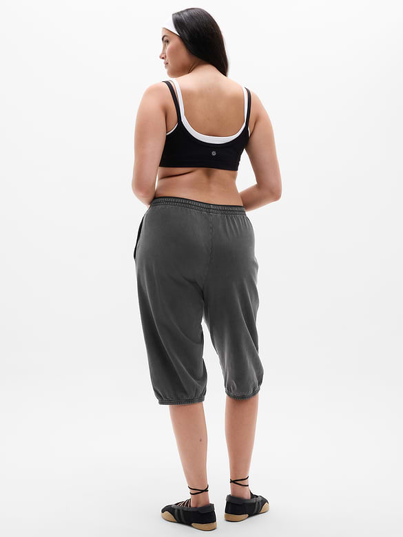 Airy Cotton Terry Snow Wash Capri