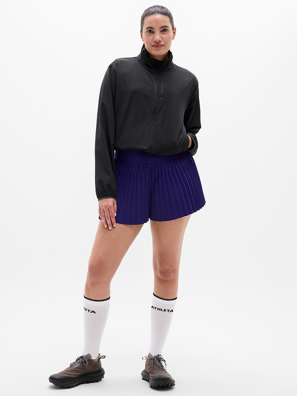 Featherweight Plissé Run Short