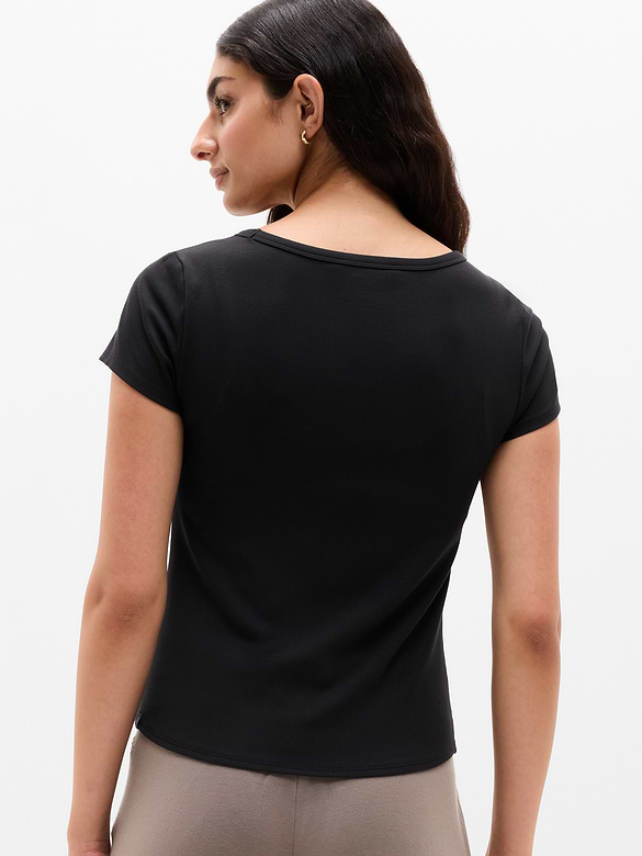 Signature Rib Scoop Tee