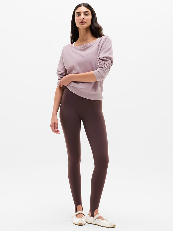 Airy Cotton Terry Snow Wash Boat Neck Sweatshirt