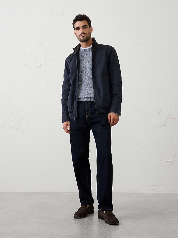 Peached Cotton Zip Jacket