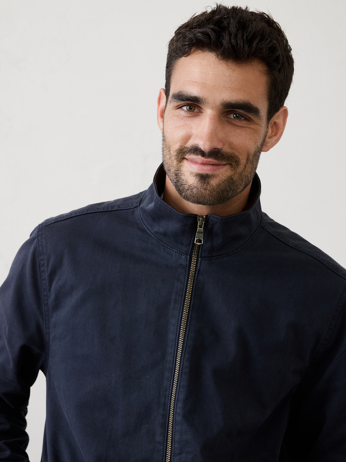 Peached Cotton Zip Jacket | Banana Republic Factory