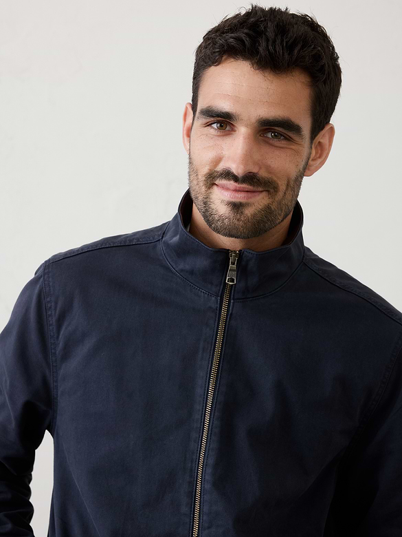 Peached Cotton Zip Jacket
