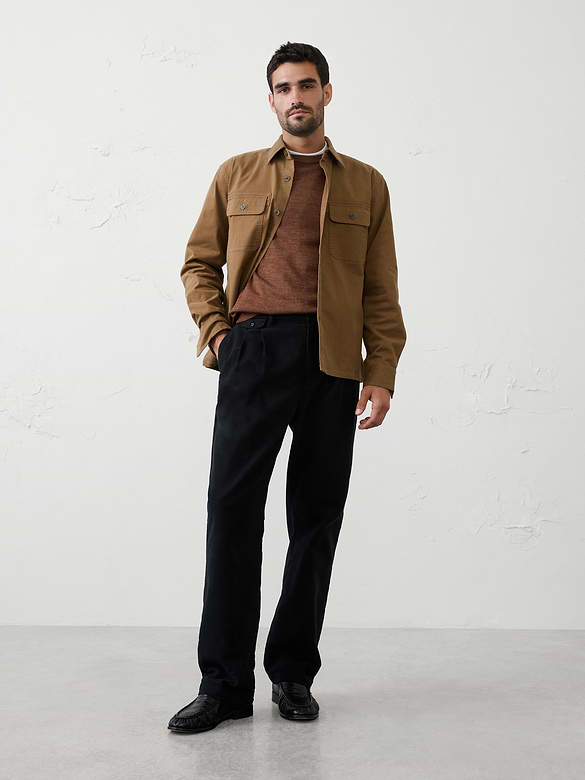 Standard-Fit Heritage Cotton Twill Overshirt