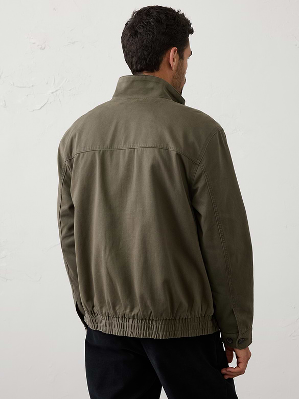 Peached Cotton Zip Jacket