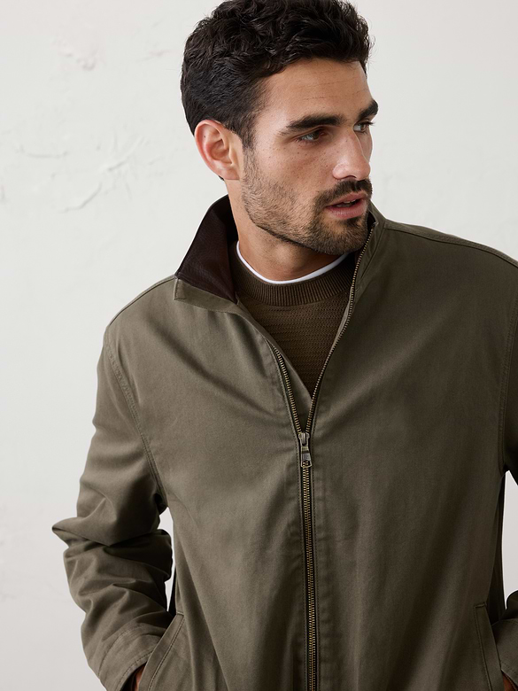 Peached Cotton Zip Jacket