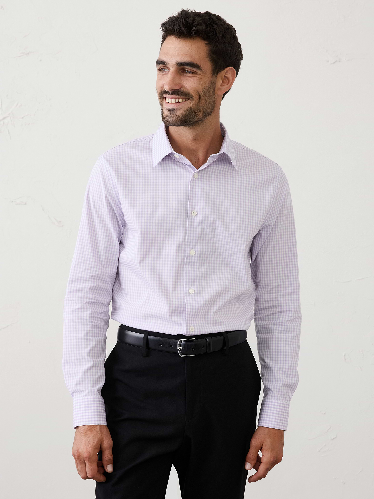 Image number 1 showing, Slim-Fit Untucked Dress Shirt