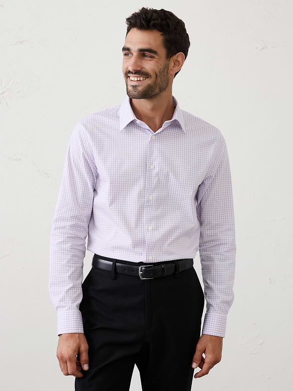 Slim-Fit Untucked Dress Shirt