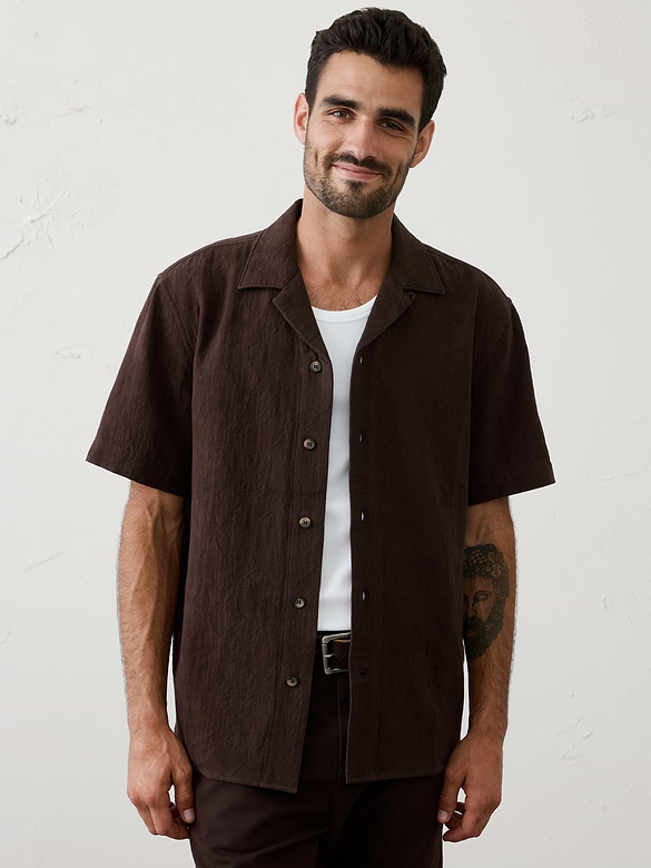 Standard-Fit Coastal Resort Shirt