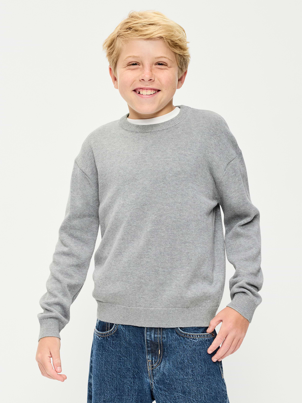 Image number 1 showing, Crew-Neck Sweater for Boys