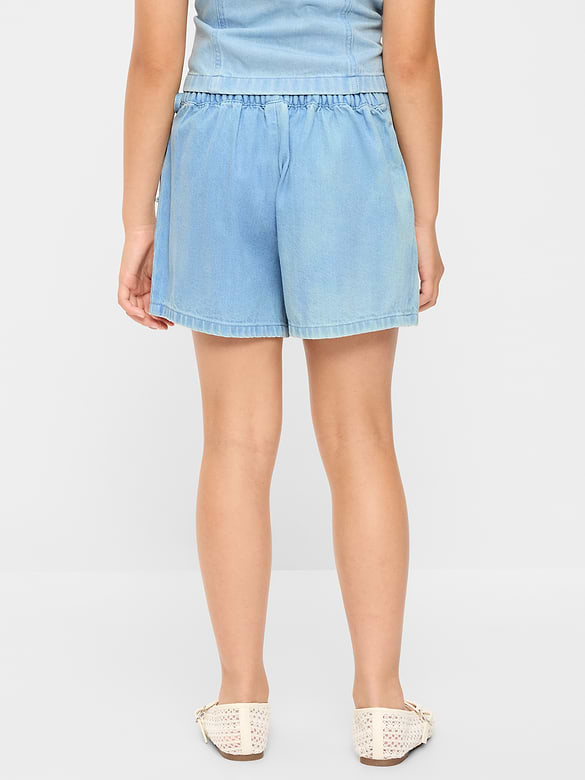 Wrap-Front Denim Skort for Girls