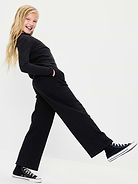 Image number 3 showing, High-Waisted Graphic Wide-Leg Sweatpants for Girls