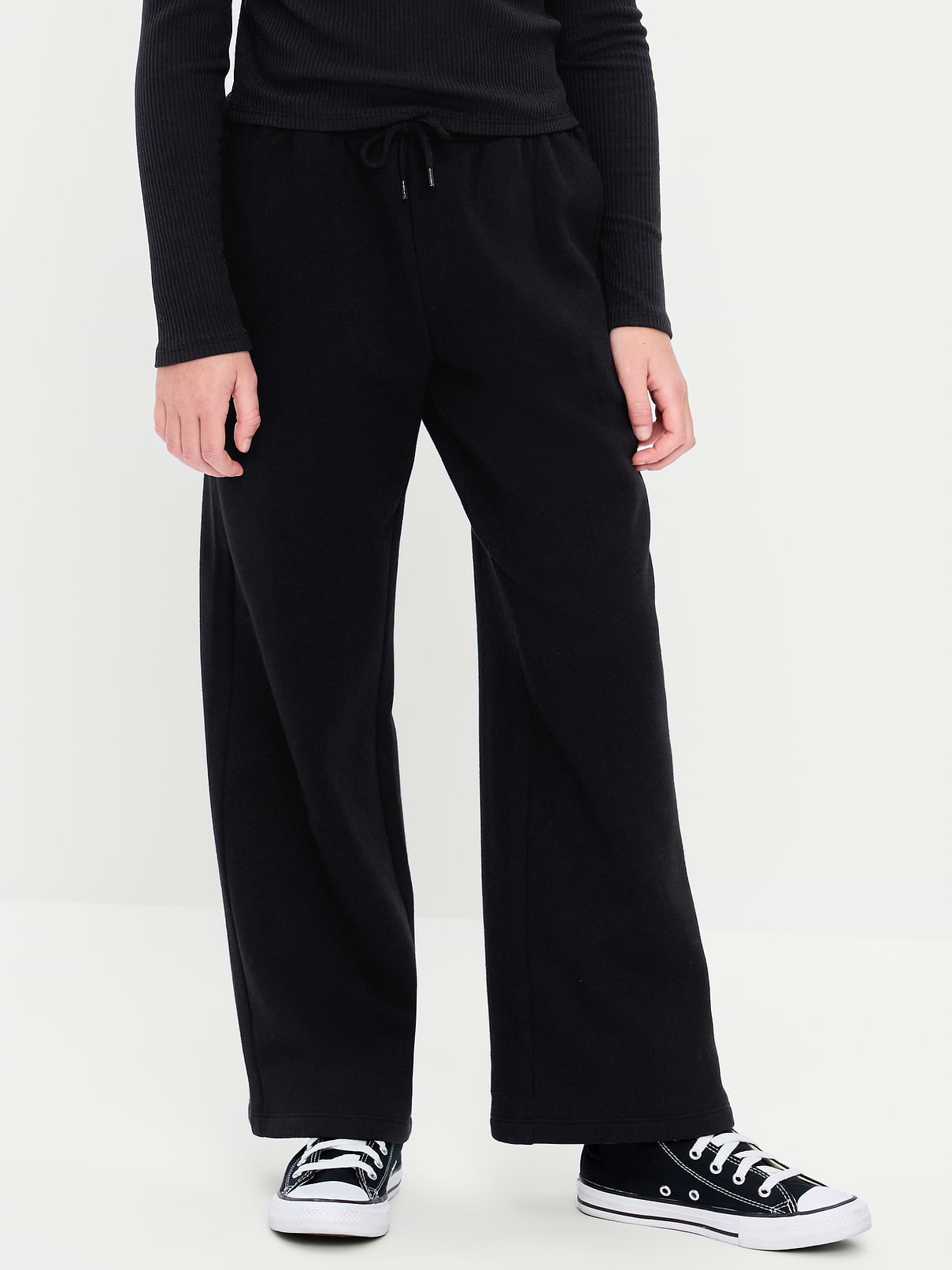 Image number 1 showing, High-Waisted Graphic Wide-Leg Sweatpants for Girls
