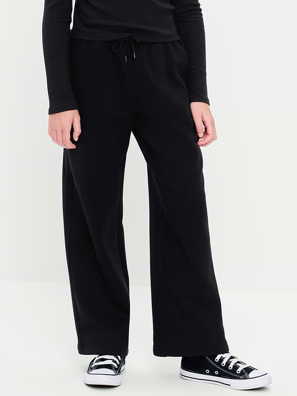 High-Waisted Graphic Wide-Leg Sweatpants for Girls