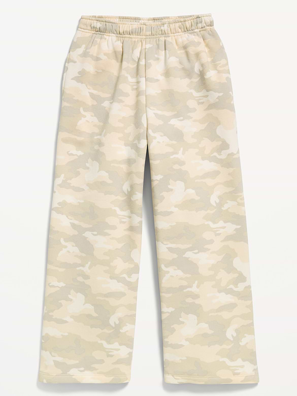 Mid-Rise Baggy Wide-Leg Sweatpants for Girls