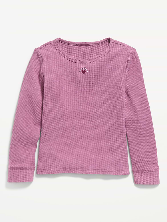 Long-Sleeve CozePlush Fitted Top  for Girls