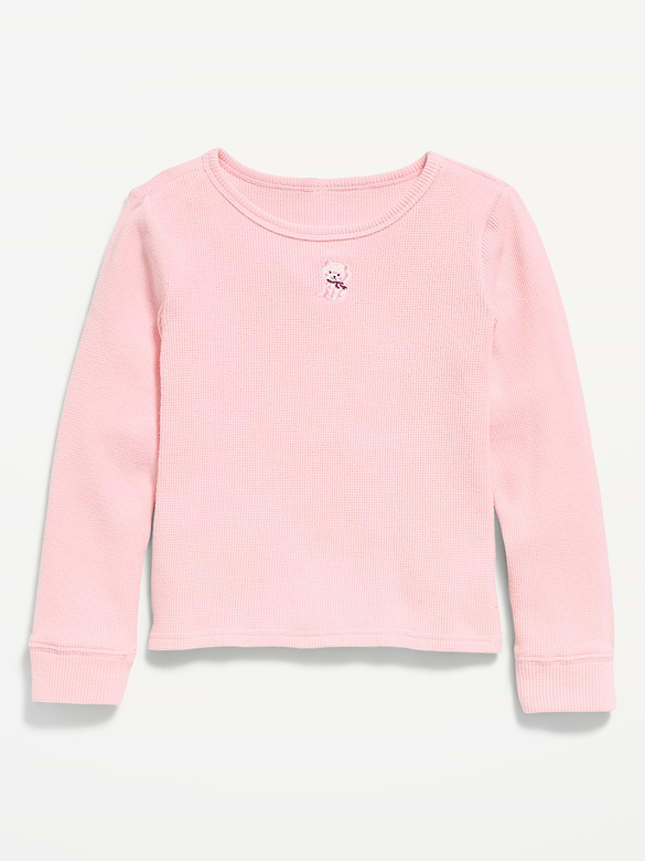 Long-Sleeve CozePlush Fitted Top  for Girls