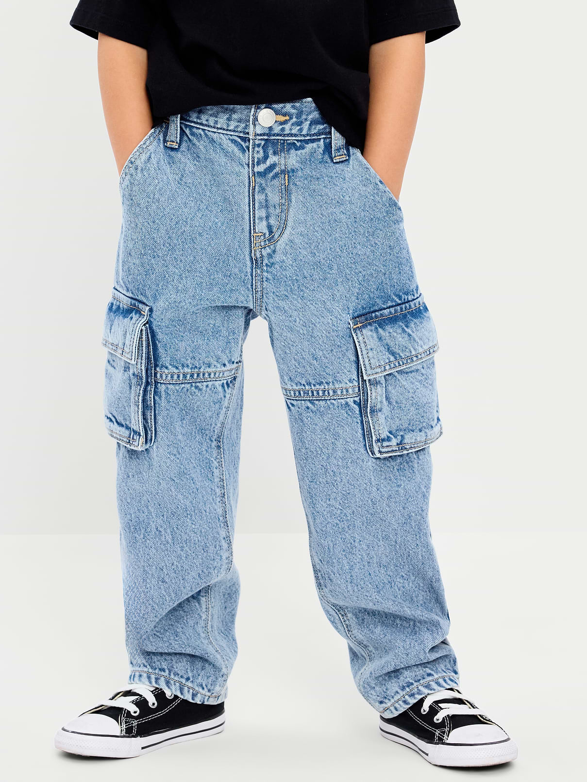 Image number 2 showing, Super Baggy Barrel-Leg Cargo Jeans for Toddler Boys